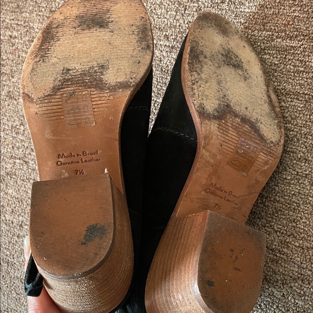Black Suede Ankle Boots, Madewell brand. 7.5, 7 1/2 - Picture 8 of 12